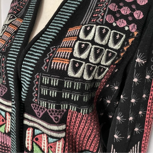 Johnny Was Biya Kane Embroidered Cardigan - Picture 3 of 13